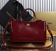 Okify Dolce & Gabbana Vittoria Bag Red Burgundy Calfskin 31x19x10cm - 5