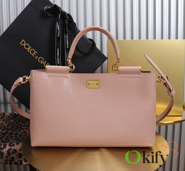 Okify Dolce & Gabbana Vittoria Bag Light Pink Calfskin 31x19x10cm - 1