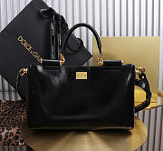 Okify Dolce & Gabbana Vittoria Bag Black Calfskin 31x19x10cm - 1