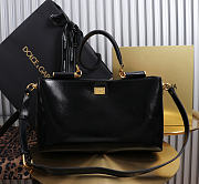 Okify Dolce & Gabbana Vittoria Bag Black Calfskin 31x19x10cm - 3