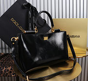 Okify Dolce & Gabbana Vittoria Bag Black Calfskin 31x19x10cm - 2