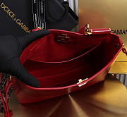 Okify Dolce & Gabbana Vittoria Bag Red Calfskin 31x19x10cm - 6