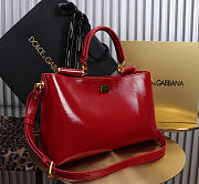 Okify Dolce & Gabbana Vittoria Bag Red Calfskin 31x19x10cm - 5