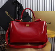 Okify Dolce & Gabbana Vittoria Bag Red Calfskin 31x19x10cm - 4