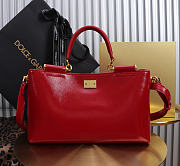 Okify Dolce & Gabbana Vittoria Bag Red Calfskin 31x19x10cm - 1