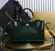 Okify Dolce & Gabbana Vittoria Bag Dark Green Calfskin 31x19x10cm - 2