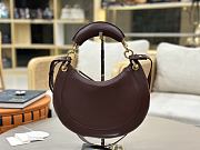 Okify Chloe Banana Zipped Hobo In Dark Brown Soft Leather 31x20x2.5cm  - 6