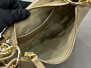 Okify Chloe Banana Zipped Hobo In Beige Soft Leather 31x20x2.5cm  - 3