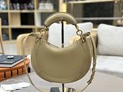 Okify Chloe Banana Zipped Hobo In Beige Soft Leather 31x20x2.5cm  - 5