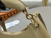 Okify Chloe Banana Zipped Hobo In Beige Soft Leather 31x20x2.5cm  - 2