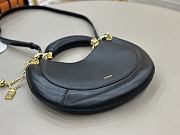 Okify Chloe Banana Zipped Hobo In Black Soft Leather 31x20x2.5cm  - 5