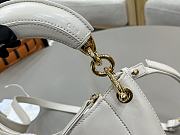 Okify Chloe Banana Zipped Hobo In White Soft Leather 31x20x2.5cm  - 4