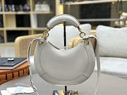 Okify Chloe Banana Zipped Hobo In White Soft Leather 31x20x2.5cm  - 3