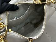 Okify Chloe Banana Zipped Hobo In White Soft Leather 31x20x2.5cm  - 2