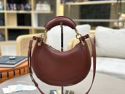 Okify Chloe Banana Zipped Hobo In Brown Soft Leather 31x20x2.5cm  - 4