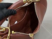 Okify Chloe Banana Zipped Hobo In Brown Soft Leather 31x20x2.5cm  - 6