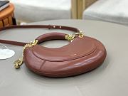 Okify Chloe Banana Zipped Hobo In Brown Soft Leather 31x20x2.5cm  - 3