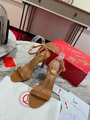 Okify Christian Louboutin Brown High Heel Sandals 10cm (has big size) - 1