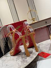 Okify Christian Louboutin Brown High Heel Sandals 10cm (has big size) - 2