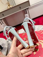 Okify Christian Louboutin Light Blue Patent High Heel Sandals 10cm (has big size) - 6