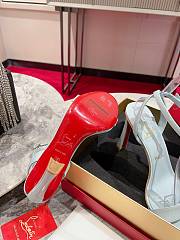 Okify Christian Louboutin Light Blue Patent High Heel Sandals 10cm (has big size) - 2