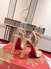 Okify Christian Louboutin Nude Patent High Heel Sandals 10cm (has big size) - 4