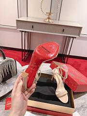 Okify Christian Louboutin Nude High Heel Sandals 10cm (has big size) - 6