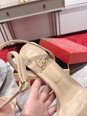 Okify Christian Louboutin Nude High Heel Sandals 10cm (has big size) - 5