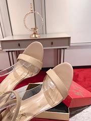 Okify Christian Louboutin Nude High Heel Sandals 10cm (has big size) - 3