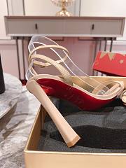 Okify Christian Louboutin Nude High Heel Sandals 10cm (has big size) - 2