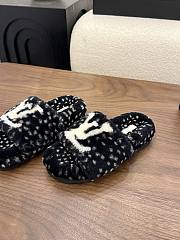 Okify Louis Vuitton Black Fur Women Slippers  - 6