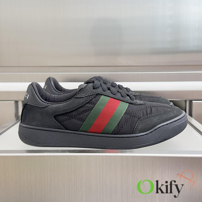 Okify Gucci Screener Black Sneakers Unisex 2.5cm - 1