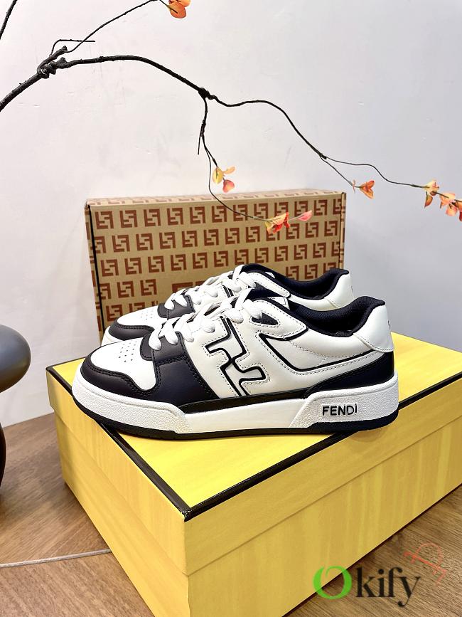Okify Fendi Black And White Sneakers Unisex 29970 - 1