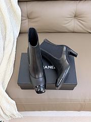 Okify CC Women Black High-Heeled Chelsea Boots 6cm - 5
