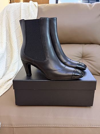 Okify CC Women Black High-Heeled Chelsea Boots 6cm