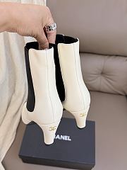 Okify CC Women White High-Heeled Chelsea Boots 6cm - 3