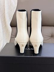 Okify CC Women White High-Heeled Chelsea Boots 6cm - 4