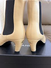 Okify CC Women Beige High-Heeled Chelsea Boots 6cm - 6