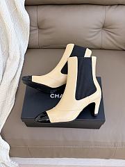 Okify CC Women Beige High-Heeled Chelsea Boots 6cm - 1