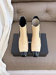Okify CC Women Beige High-Heeled Chelsea Boots 6cm - 4