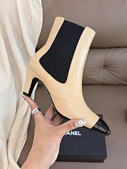 Okify CC Women Beige High-Heeled Chelsea Boots 6cm - 3