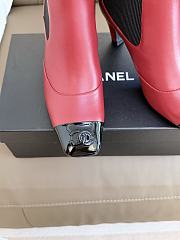 Okify CC Women Red High-Heeled Chelsea Boots 6cm - 5