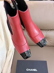 Okify CC Women Red High-Heeled Chelsea Boots 6cm - 4