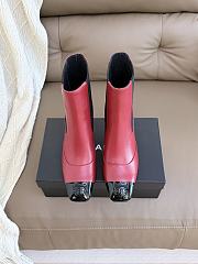Okify CC Women Red High-Heeled Chelsea Boots 6cm - 2