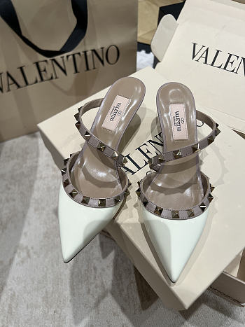 Okify Valentino White High Heels 5cm