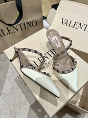 Okify Valentino White High Heels 5cm - 6