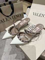 Okify Valentino White High Heels 5cm - 4