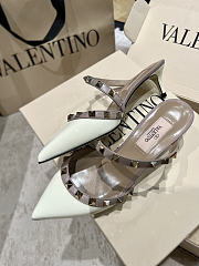 Okify Valentino White High Heels 5cm - 3