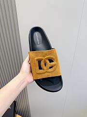 Okify Dolce & Gabbana Brown Men Slides  - 6