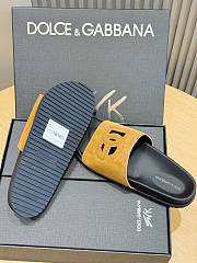 Okify Dolce & Gabbana Brown Men Slides  - 4